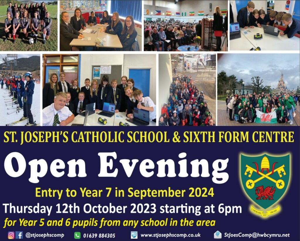 Open Evening at St Joseph’s Comprehensive school and sixth form – St ...