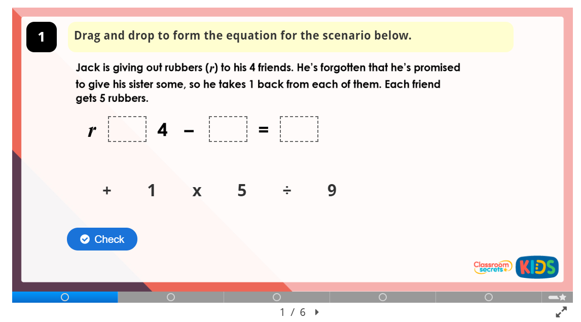 Forming and solving simple one-step equations. | Year-6B