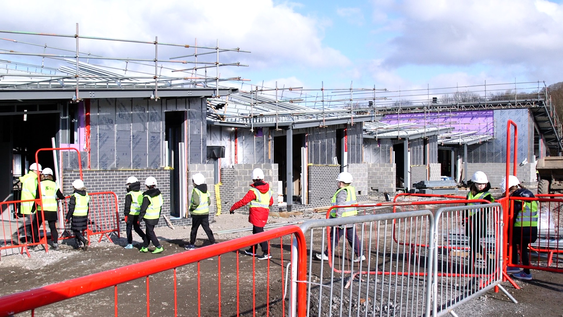 The build ambassadors visit to the school site – Ysgol-Carreg-Hir